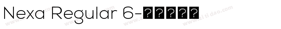 Nexa Regular 6字体转换